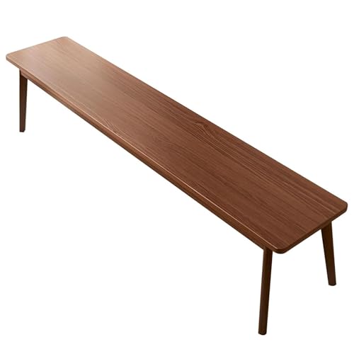 HARELA Esszimmer Sitzbank, Massive Holzbank Schuhbank Küchenbank, Garten Terrasse Park Balkon Sitzbank, für Schlafzimmer, Haushalt, Esstisch, Einfach zu montieren(Walnut Color,140cm/55.1in)