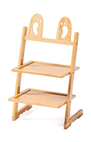 GUAAJA Shoe Rack Bambus Schuhregal Tiermuster Kinder Schuhregal Organizer für Eingangsbereich Schlafzimmer Wohnzimmer Balkon Schuhaufbewahrung