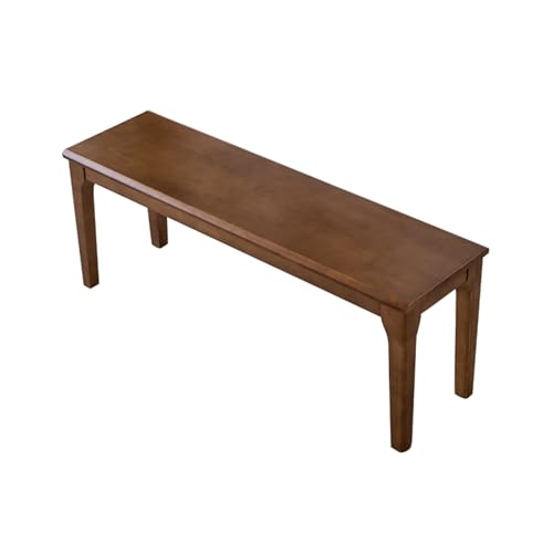 HARELA Esszimmer Sitzbank Massive Eichenholzbank, Küchenbank Wohnzimmerbank Schuhbank, Outdoor Garten Terrasse Park Balkon Sitzbank, für Wohnzimmer Schlafzimmer Flur(Walnut,120cm/47.2in)