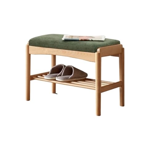 Schuhbank Schuhbank, Schuhregal-Aufbewahrungsbank – Schuhregal aus massivem Holz mit gepolstertem Sitz, gepolsterte Bank for Schrank, Eingangsbereich, Flur, Schlafzimmer Sitzbank(60*30*42cm)