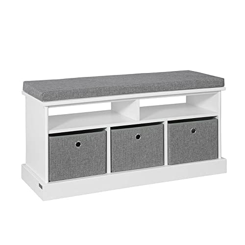 3 Körbe Flur Storage Bench Schuhbank Schuh Rack Schuhschrank mit Sitzkissen Schuhschränke