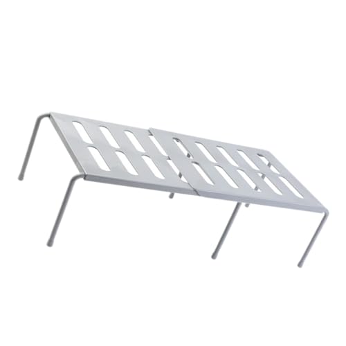 PHENOFICE Teleskopregal Gewürzorganisator Küchenschrankregal Teleskop-lagerregal Erweiterbares Schuhregal Tischorganisator Organizer-rack Arbeitsplatten-organizer Schreibtischregal Abs Grey