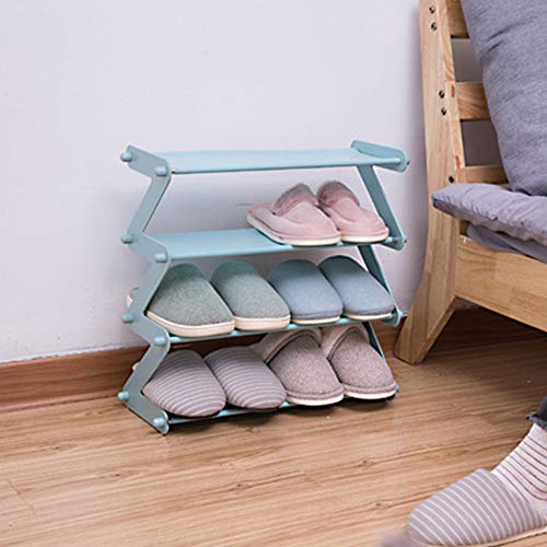 Hoomall Schuhregal Schuhaufbewahrung Organizer Edelstahl für Wohnzimmer Ankleidezimmer und Flur Vliesstoff