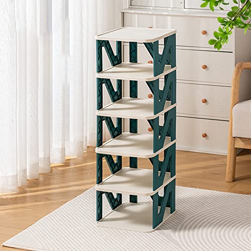 Schuh Organizer Schuhregal 6-Tier Kunststoff Vertikaler Schuhregal Schmale Schuhregale Für Schrank Schuhhalter Schuhständer Für Eingangsschuh Organizer Stapelbarer Schuhschrank