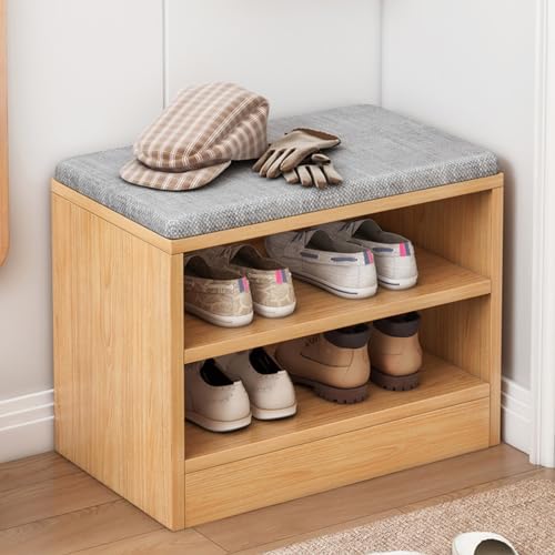 AXSDEJT Schmale Schuhbank, kleine Einheit, Schuh-Organizer für den Eingangsbereich, kleiner Raum, Schuhschrank mit Sitz, ideal für Schlafzimmer, Flur (Größe: 60 cm, Farbe: B)