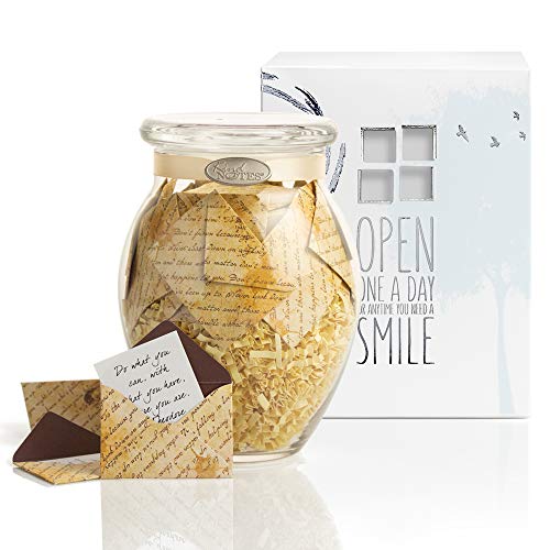 kindnotes Glas Freundschaft Andenken und Geschenk jar von Nachrichten für Sie oder Ihn Geburtstag, Freundschaft Tag, nur weil Inspirational Scripts - Ivory