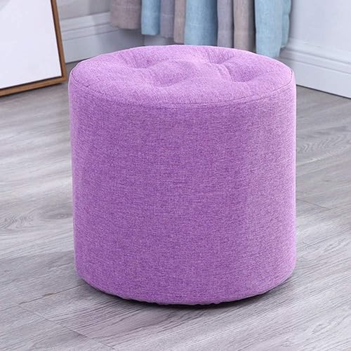 CATANK Haushalt Tuch Mode Wohnzimmer Tür Ändern Schuh Bank Massivholz-Fußhocker Sofa Hocker Holz Sitzbank (Farbe: Lila)