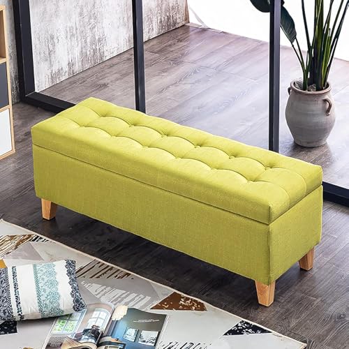 Schuhbank Ottomane E-Bänke Moderne Fußstütze Fußbank für Wohnzimmer Schlafzimmer, Leinen gepolsterte Sofa E-Ottomane Sitzbank, Eingangsbereich Schuhwechselhocker mit