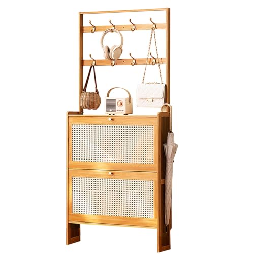 Schuhschrank Schuhkipper,Einfach Mehrschichtige Mit Zwei Reihen Von Haken Staubdicht Ultradünn Schmal Schuhablage,Verwendet Für Flur Halle Schlafzimmer, 70x17x152cm