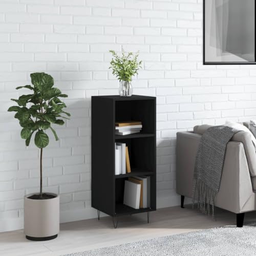 Annlera Sideboards 34,5x32,5x90cm Schwarz Holzwerkstoff,Metall Hängeschuhschrank Aufbewahrungsschrank Bücherschrank Klassisches Sideboard Wohnzimmerschrank Schlafzimmer Möbel