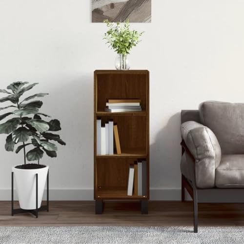 Annlera Sideboards 34,5x32,5x90cm Braun Eichen-Optik Holzwerkstoff,Metall Hängeschuhschrank Aufbewahrungsschrank Wohnzimmerschrank Bücherschrank Schlafzimmer Möbel Klassisches Sideboard