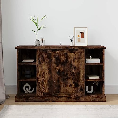 Annlera Sideboards 100x35,5x60cm Räuchereiche Holzwerkstoff Esszimmermöbel Klassisches Sideboard Schlafzimmer Kommode Fernseher Schrank Bücherschrank Hängeschuhschrank Schrank